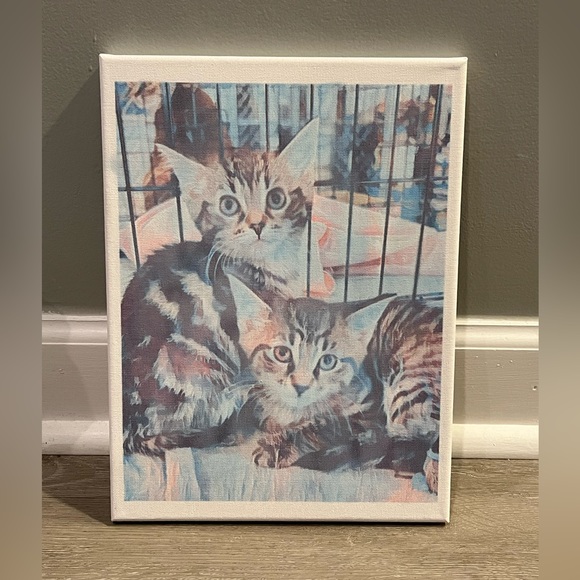 Colorful “kitten” canvas sign. - Picture 1 of 1